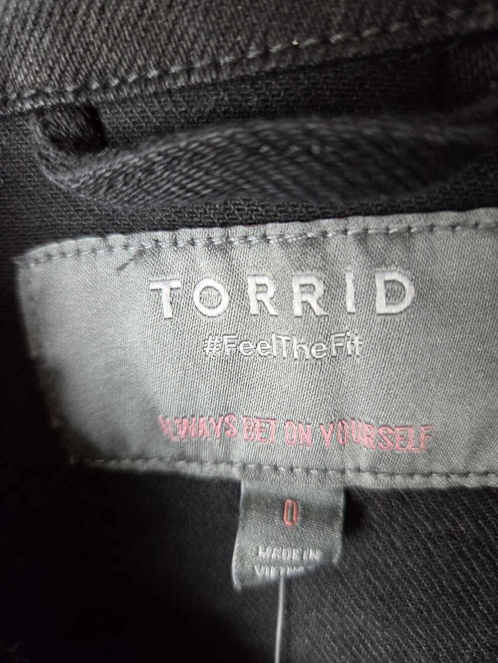 NWT - Torrid Black Denim Jacket Size 12 - Picture 3 of 7